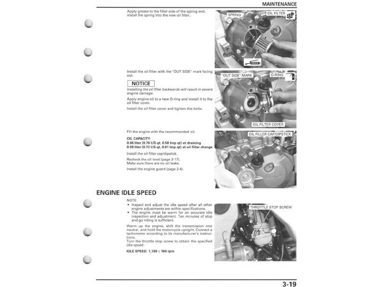 Honda motorcycle owners manual